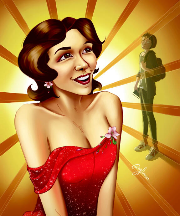 A client's original characters: Steph and Silas